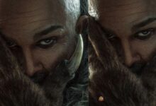 A conceptual image highlighting the Allu Arjun Raaka First Look, showing a mysterious half-bald man with sharp wolf-like claws against a dark, intense background.