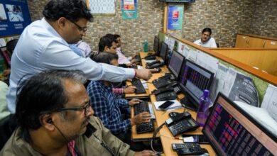 A conceptual image showing stock market growth arrows and a bullish trend, highlighting the 80% upside prediction for the Aurionpro Solutions stock.