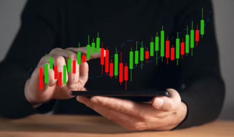 A conceptual image depicting a rising stock market graph with a green arrow, highlighting the Axis Direct top 5 smallcap stock recommendations and a 60 percent upside target.