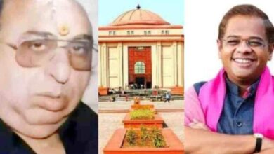 A conceptual image combining a legal gavel and the Bilaspur High Court building, highlighting the court's strict surrender order in the Jaggi murder case.