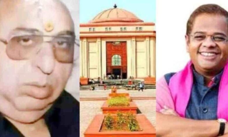 A conceptual image combining a legal gavel and the Bilaspur High Court building, highlighting the court's strict surrender order in the Jaggi murder case.