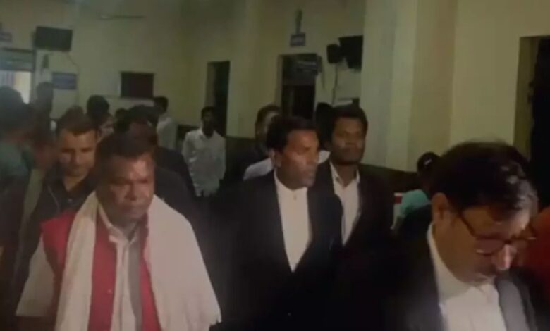 A conceptual image depicting the Enforcement Directorate (ED) office and a legal gavel, highlighting the appearance of 59 accused in the CG liquor scam case in Raipur.