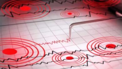 A conceptual image showing people standing on the road at midnight, highlighting the panic and chaos caused by the recent Chhattisgarh earthquake.