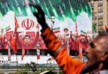 A conceptual image highlighting the Iran Israel Conflict, showing the Iranian President speaking passionately, with fighter jets over the Tehran skyline and the Iranian flag in the background.