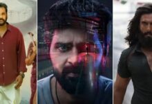 A conceptual image highlighting the Netflix Top 10, showing posters of Mardaani 3 and Dhurandhar on a smart TV screen in a cozy living room setup.