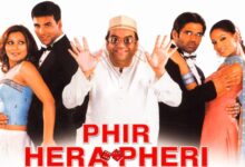 परेश रावल, अक्षय कुमार और राजपाल यादव के फनी किरदारों का एक कोलाज जो प्रियदर्शन की कॉमेडी फिल्मों को दर्शाता है