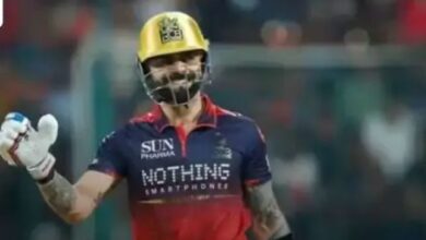 एम चिन्नास्वामी स्टेडियम में रॉयल चैलेंजर्स बेंगलुरु और लखनऊ सुपर जायंट्स के बीच खेले गए मैच का दृश्य