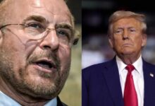 अमेरिकी राष्ट्रपति डोनाल्ड ट्रंप, होर्मुज जलडमरूमध्य में नौसेना का जहाज और इस्लामाबाद में शांति वार्ता का प्रतीकात्मक चित्र