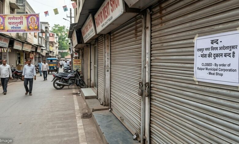Raipur Mutton Shops Closed,